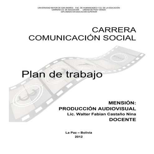 Plan de trabajo