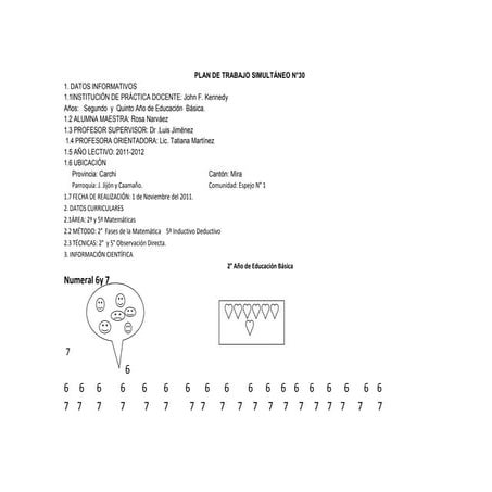 Plan de trabajo simultáneo noviembre