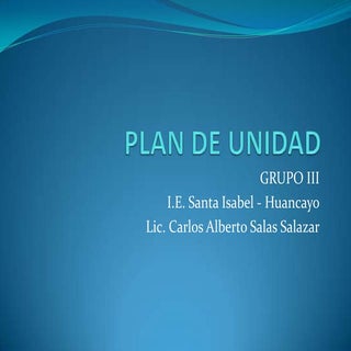 Plan de unidad