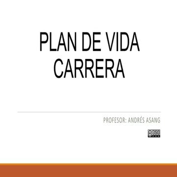 Plan de vida carrera