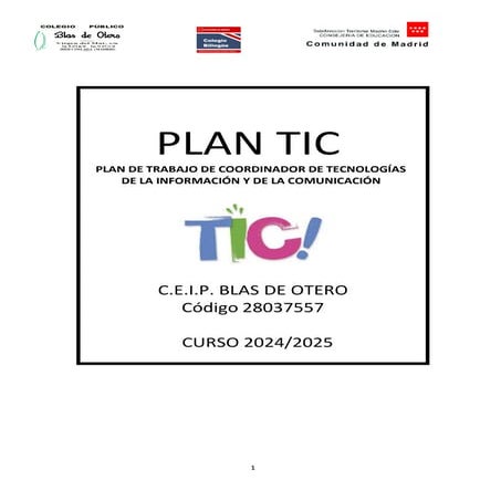 PLAN DIGITAL 24-25 del colegio publico Blas de Otero