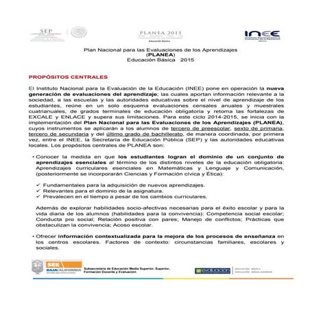 Manual de PLANEA Diagnostica | PDF