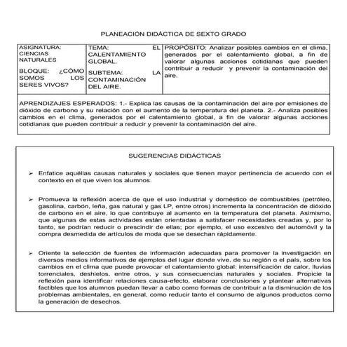 Planeación de clase