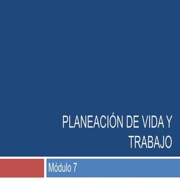 PlaneacióN De Vida Y Trabajo