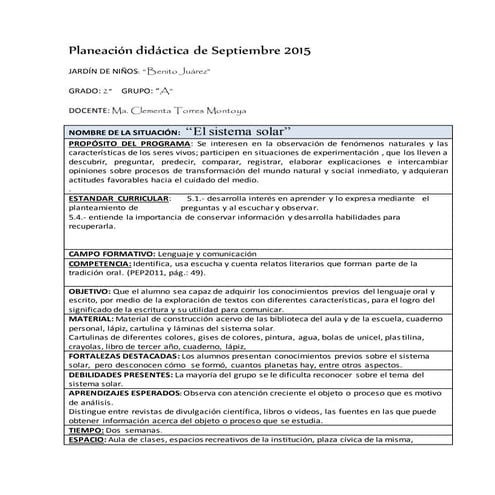 Plani Unidad Soy parte del Universo 2026 | PDF