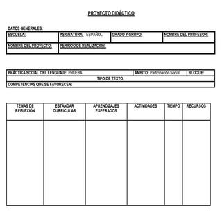 Planeación didáctica en blanco