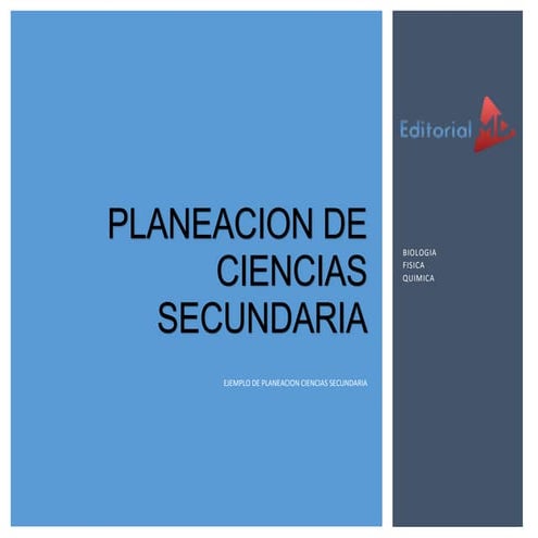 Planeacion de ciencias secundaria 