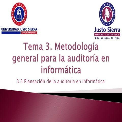 Planeacion De La Auditoria Informatica