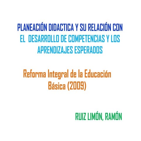 Planeacion didactica y desarrollo de competencias