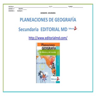 Planeacion geografía secundaria   p...