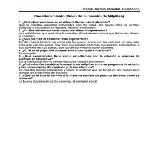 Cuestionamiento (Video de la maestr...