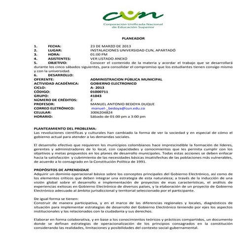 Planeador Gobierno Electronico