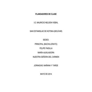 Planeadores de clase manevis2014
