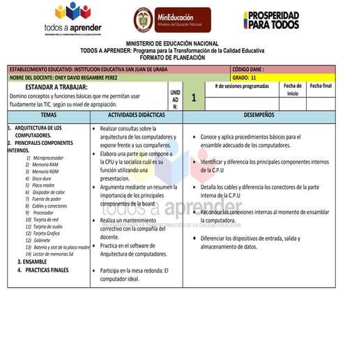 Planeador grado 11 2017