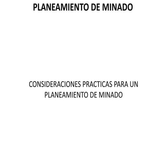 Planeamiento de minado