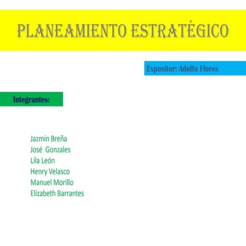 Planeamiento Estrategico