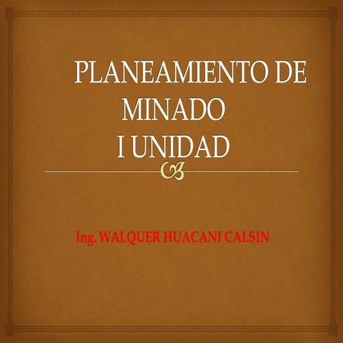 Planeamiento i unidad