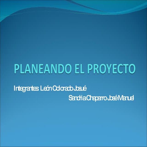 Information Systems Project Management - Planning The Project