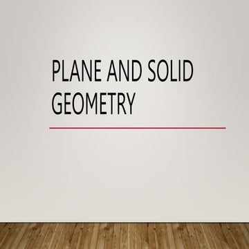 Mathematics for Engineers - Plane and Solid Geometry | PPTX | Physics ...
