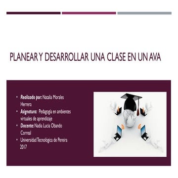 Planear y desarrollar una clase en un ava