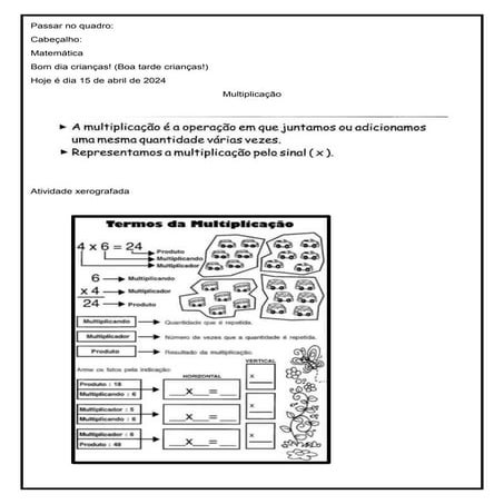 PLANEJAMENTO DE MATEMÁTICA 4º ANO ENSINO FUNDAMENTAL