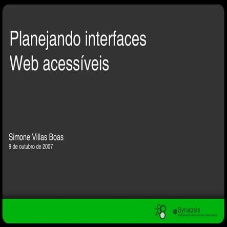 Planejando interfaces Web acessíveis