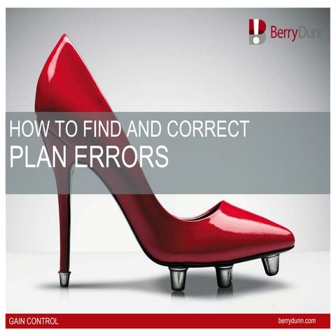 How to Find and Correct Plan Errors