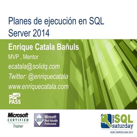 Planes de ejecución en sql server 2014