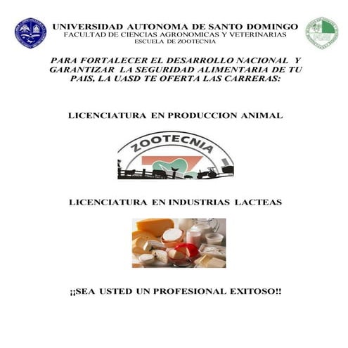 PROMOCIÓN CARRERAS ESCUELA DE ZOOTECNIA-AGROVET-UASD