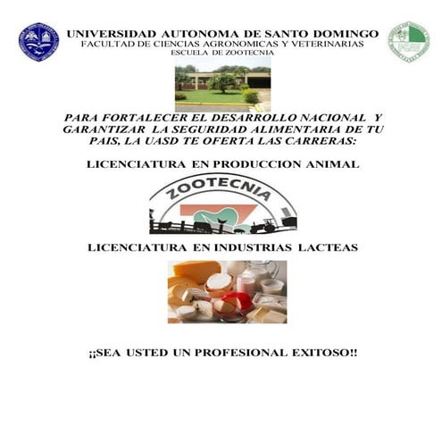 Planes de estudios carreras Escuela de Zootecnia 