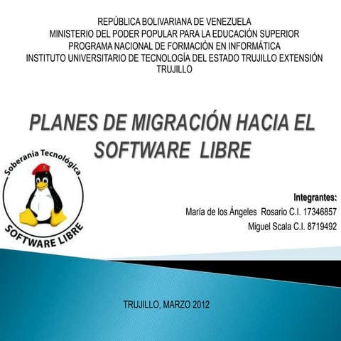 Proyecto de de software libre en el municipio heres | PDF