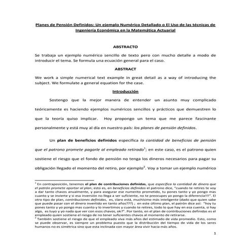 Planes de pensión definidos