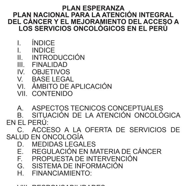 Plan Esperanza ds 009-2012-sa