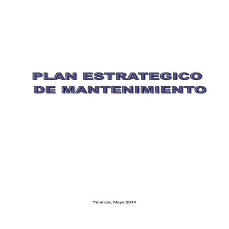 Plan estrategico de mantenimiento