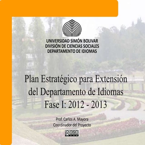 Plan Estrategico Dpto de Idiomas para Extensión