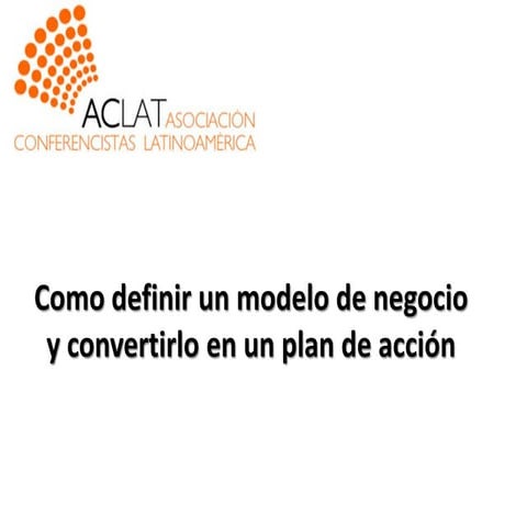 Planes y modelo de negocios