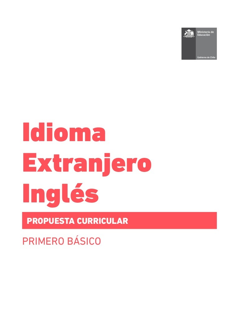 Planes y programa de ingles 1basico