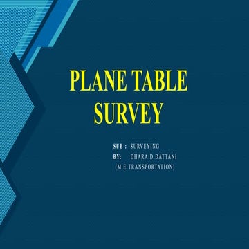 Plane table survey
