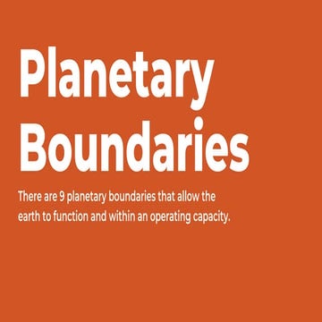 Planetary boundaries