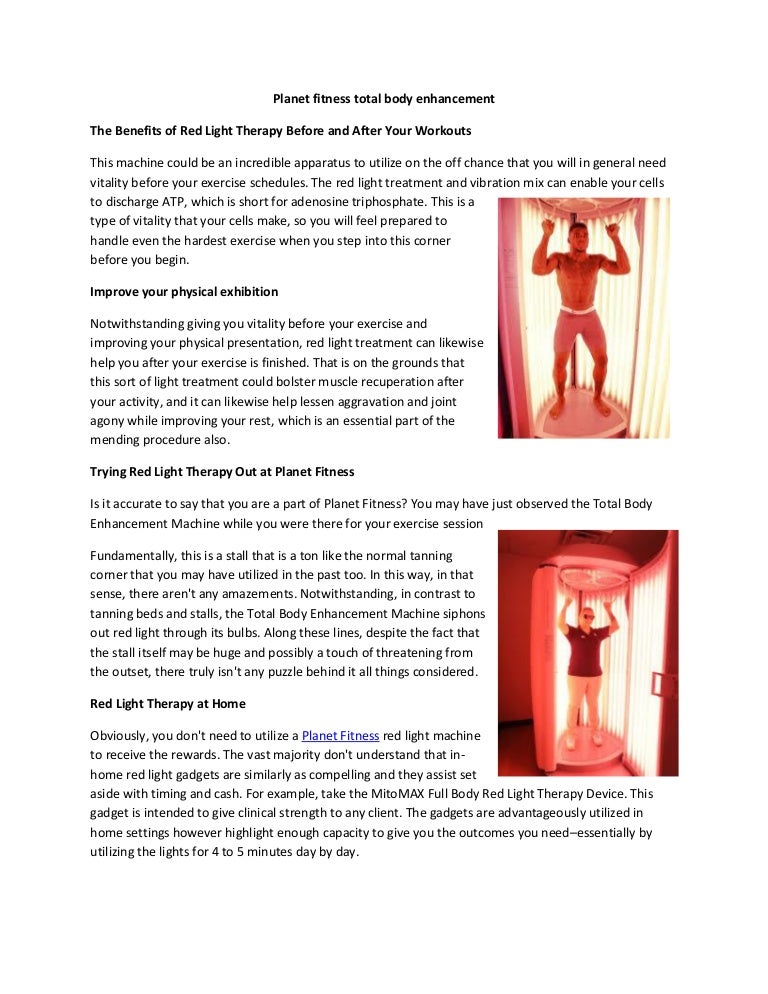 Planet Fitness Total Body Enhancement Do You Wear Clothes