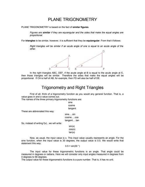 Trigonometry For Dummies | PPT