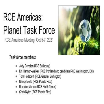 RCE Americas: Planet Task Force