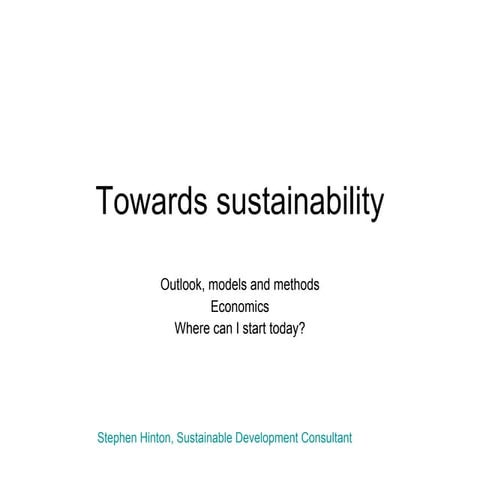 Understanding sustainable development