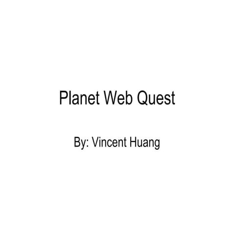 Planet web quest