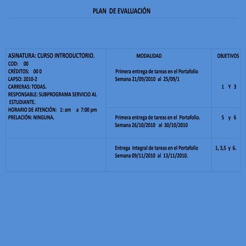 Plan de Curso | PDF