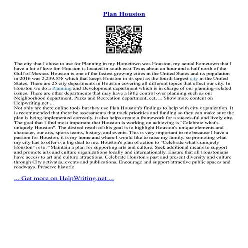Plan Houston