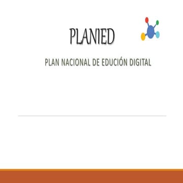 ¿Qué es PLANIED? | PPTX