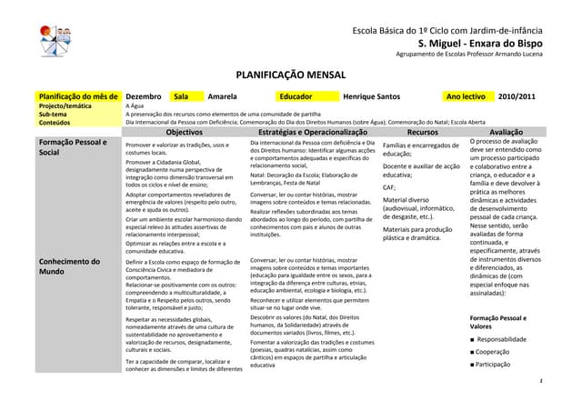 Planificacao Dezembro