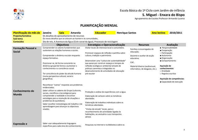 Planificacao Janeiro
