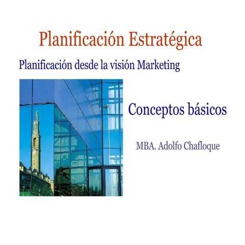 Planificación Estrategica del Marketing | PPTX